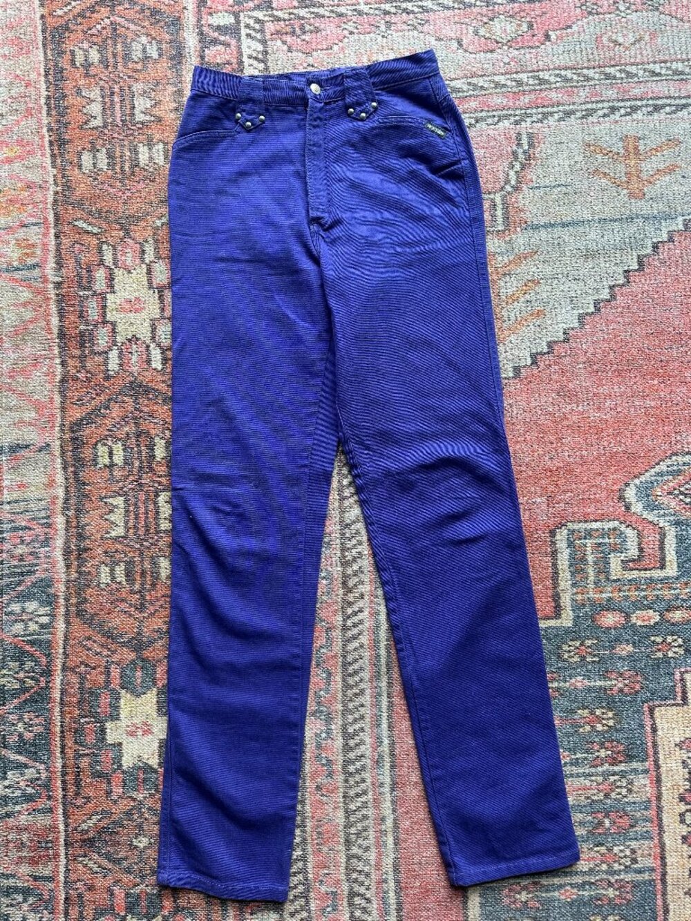 VINTAGE 1980s ROCKIES BAREBACK WESTERN JEANS - VIVID PURPLE